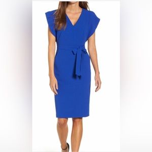 Eliza J Blue V-Neck Dress